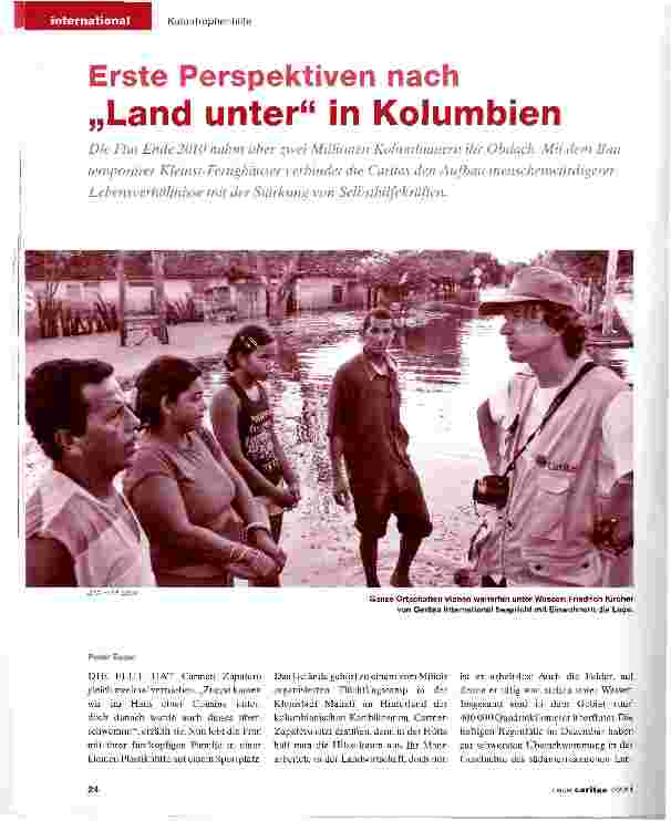 Vorschauseite 1: Erste Perspektiven nach „Land unter in Kolumbien