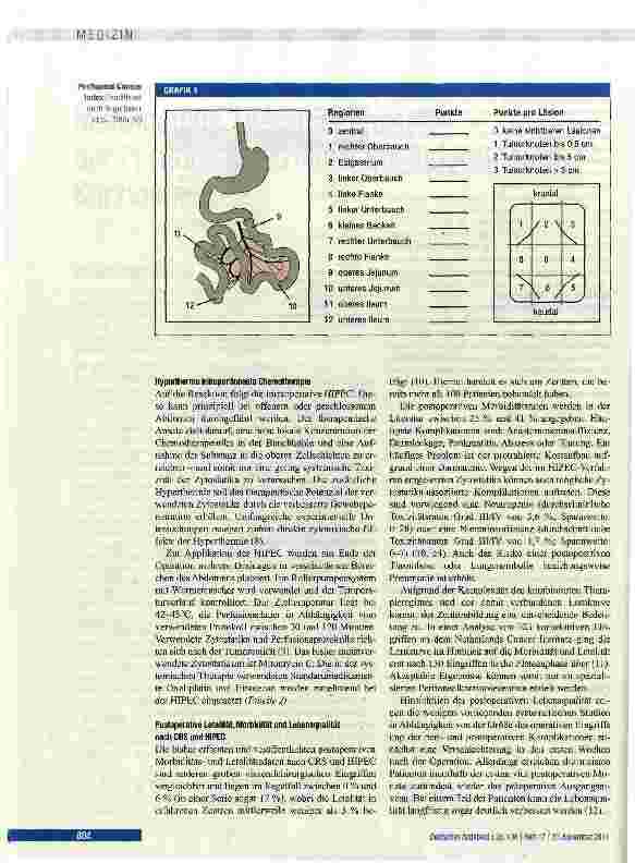 Vorschauseite 3: Multimodale Therapiekonzepte der Peritonealkarzinose bei kolorektalen Karzinomen