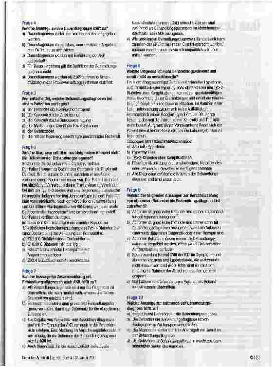 Vorschauseite 4: FORTBILDUNG: AMBULANTE KODIERRICHTLINIENDefinition der Behandlungsdiagnose