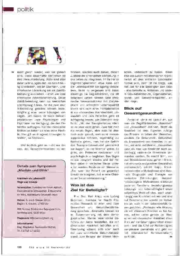 Vorschauseite 2: Krankheit als Lebensstil?