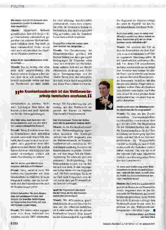 Vorschauseite 3: „Wir prüfen keine Kassenfusionen mehr