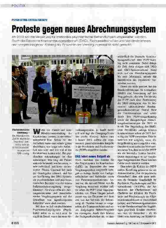 Vorschauseite 1: Protest gegen neues Abrechnungssystem