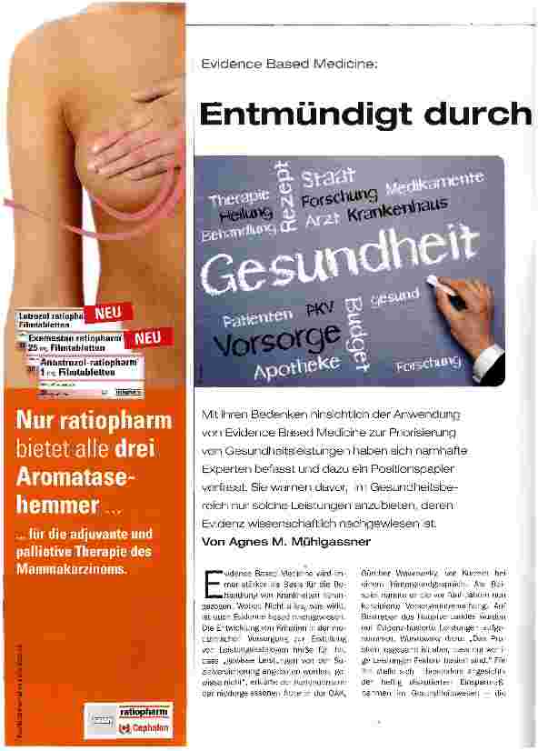 Vorschauseite 1: Entmündigt durch EBM?
