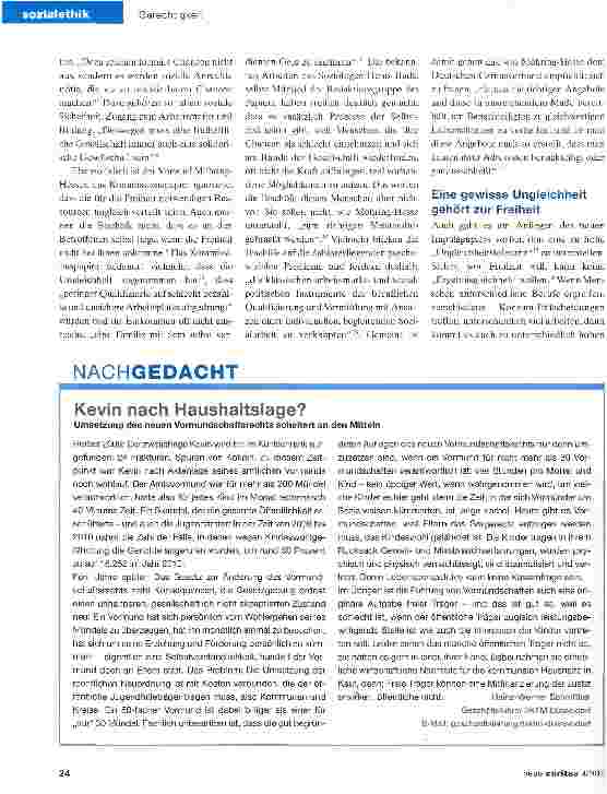 Vorschauseite 2: Freiheit und soziale Gerechtigkeit sind kein Widerspruch