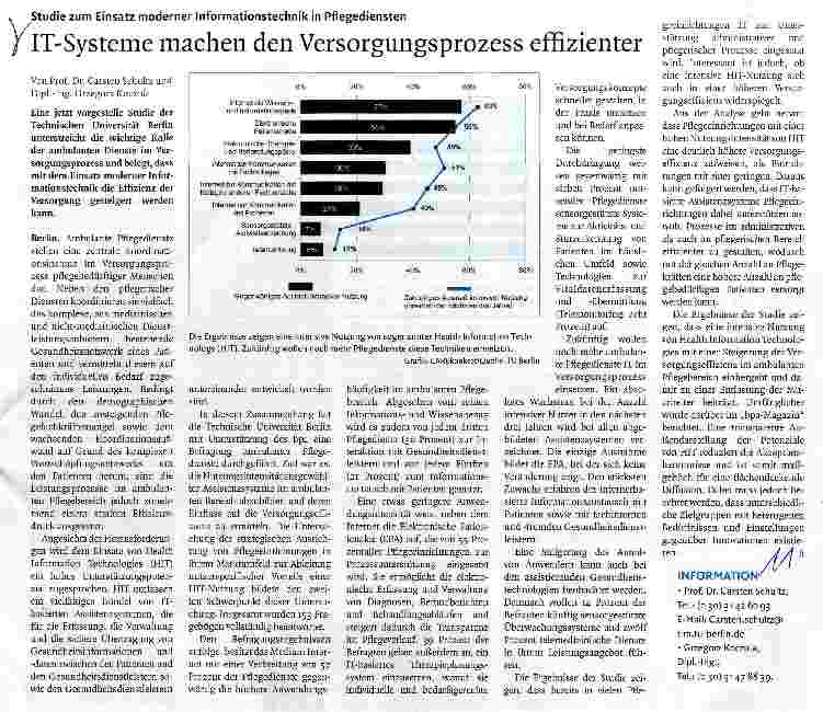 Vorschauseite 1: IT-Systeme machen den Versorgungsprozess effizienter