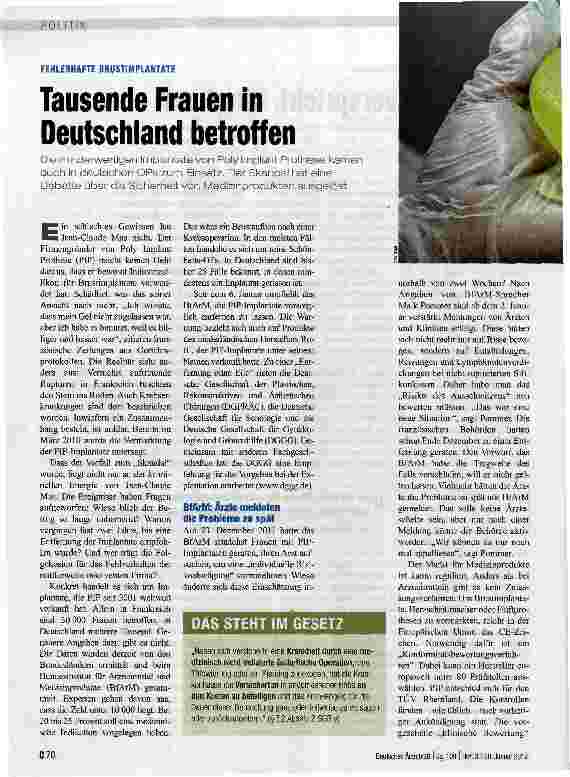 Vorschauseite 1: Tausende Frauen in Deutschland betroffen