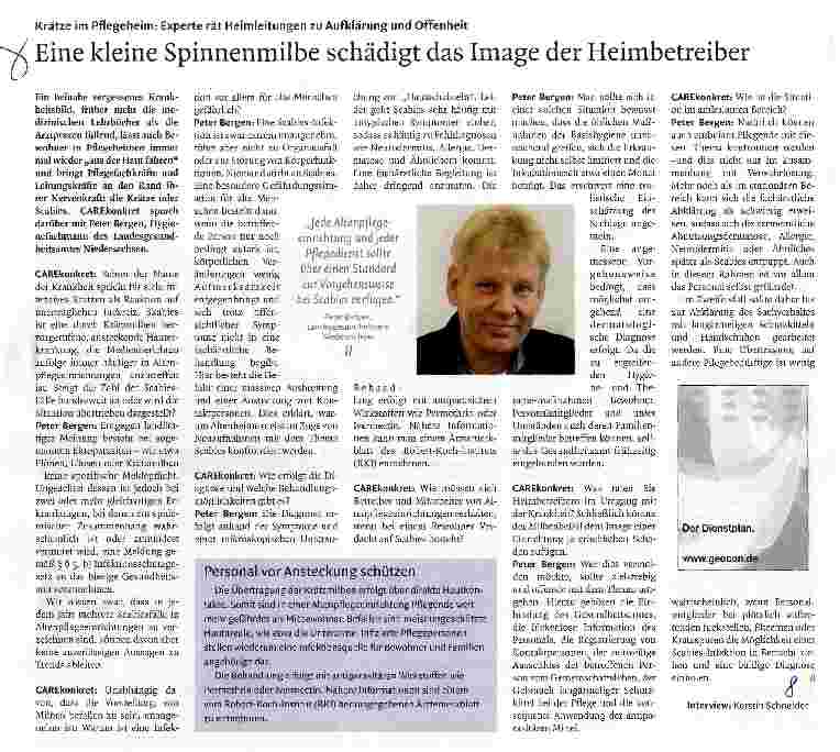Vorschauseite 1: Eine kleine Spinnenmilbe schädigt das Image der Heimbetreiber