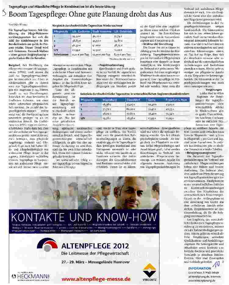 Vorschauseite 1: Boom Tagespflege: Ohne gute Planung droht das Aus