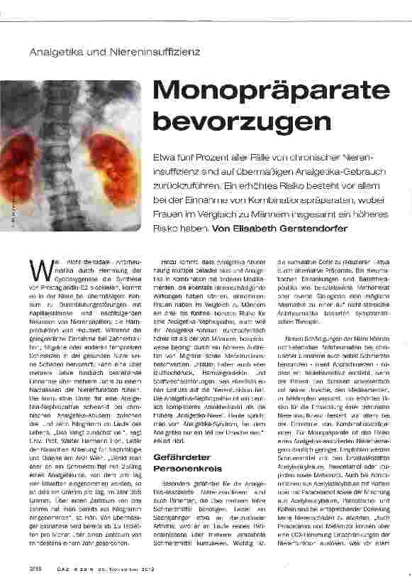 Vorschauseite 1: Monopräparate bevorzugen