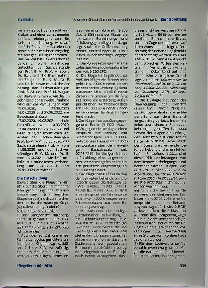 Vorschauseite 4: Haftung einer Klinik beim Sturz eines Menschen mit Behinderung vom Röntgentisch