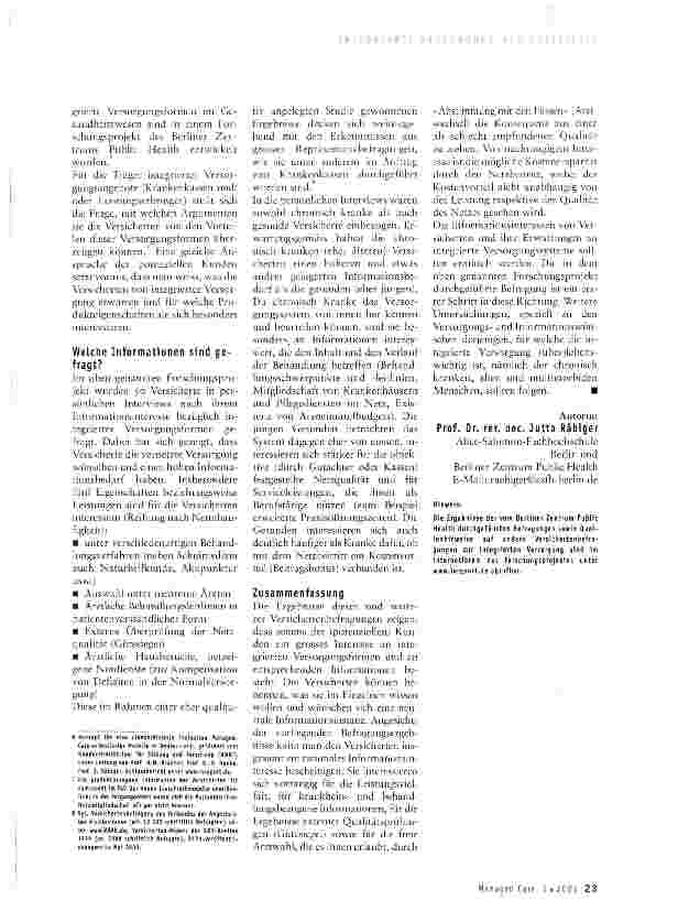 Vorschauseite 2: Versicherteninformation zur integrierten Versorgung
