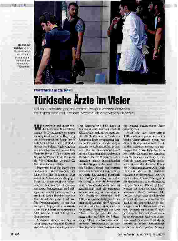 Vorschauseite 1: Türkische Arzte im Visier