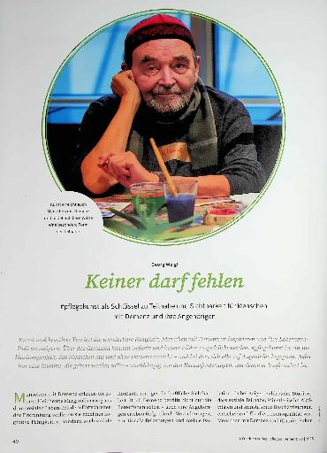 Vorschauseite 1: Keiner darf fehlen #pflegekunst als Schlüssel zu Teilhabe und Sichtbarkeit für Menschen mit Demenz und ihre Angehörigen