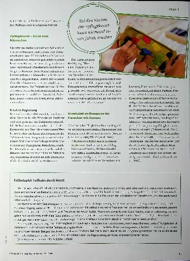 Vorschauseite 2: Keiner darf fehlen #pflegekunst als Schlüssel zu Teilhabe und Sichtbarkeit für Menschen mit Demenz und ihre Angehörigen