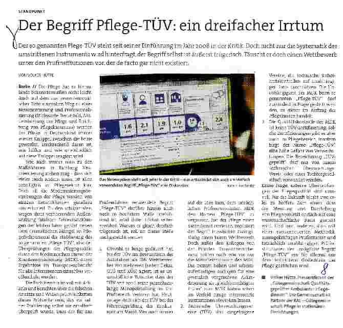 Vorschauseite 1: Der Begriff Pflege-TÜV: ein dreifacher Irrtum