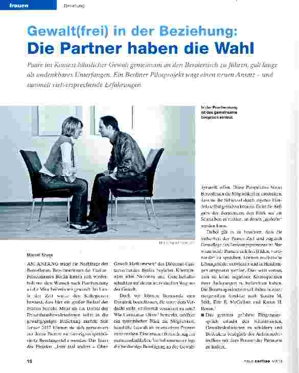 Vorschauseite 1: Gewalt(frei) in der Beziehung: Die Partner haben die Wahl