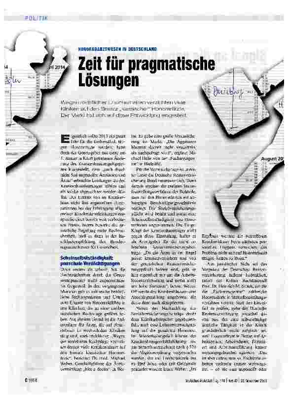 Vorschauseite 1: Zeit für pragmatische Lösungen