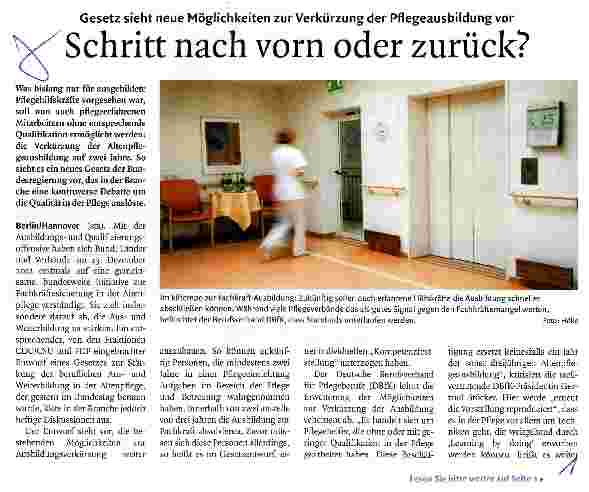 Vorschauseite 1: Schritt nach vorn oder zurück?