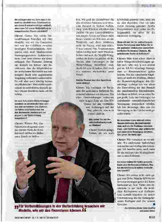 Vorschauseite 2: „Keine Kritikerrunde des KV-Systems