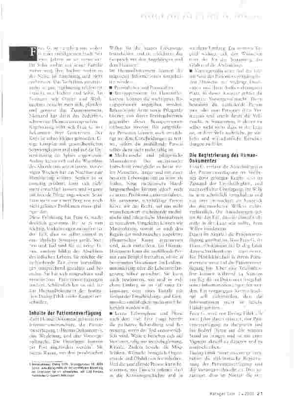 Vorschauseite 2: Das HumanDokument -die Patientenverfügung von Dialog Ethik