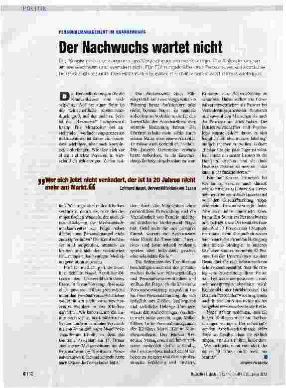 Vorschauseite 1: Der Nachwuchs wartet nicht