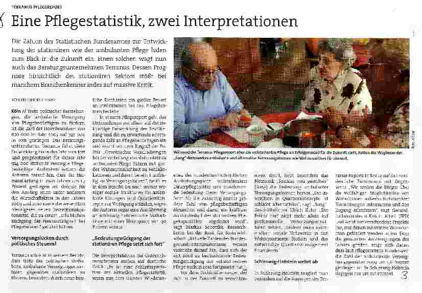 Vorschauseite 1: Eine Pflegestatistik, zwei Interpretationen