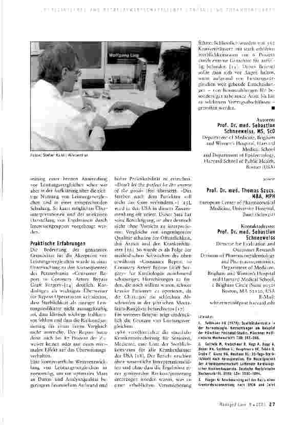 Vorschauseite 5: Benchmarking in der Medizin