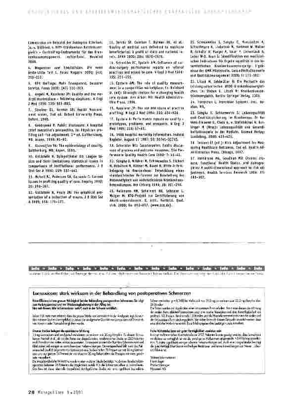 Vorschauseite 6: Benchmarking in der Medizin