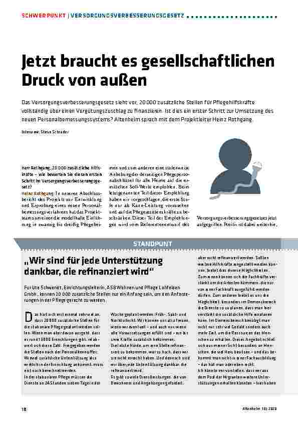 Vorschauseite 1: Jetzt braucht es gesellschaftlichen Druck von außen.