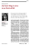 Vorschauseite 1: Auf dem Weg in eine neue Normalität