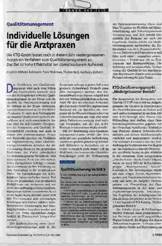 Vorschauseite 1: Individuelle Lösungen für die Arztpraxen