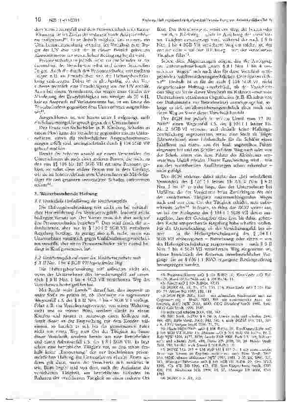 Vorschauseite 4: Haftungsbeschränkungen bei Verursachung von Arbeitsunfällen Teil 1
