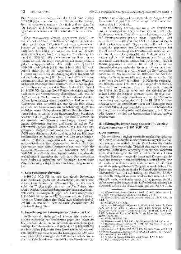 Vorschauseite 6: Haftungsbeschränkungen bei Verursachung von Arbeitsunfällen Teil 1