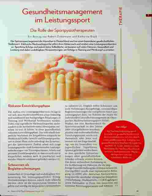 Vorschauseite 1: Gesundheitsmanagement im Leistungssport: Die Rolle der Sportphysiotherapeuten