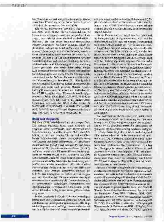 Vorschauseite 4: Nichtalkoholische Fettlebererkrankung