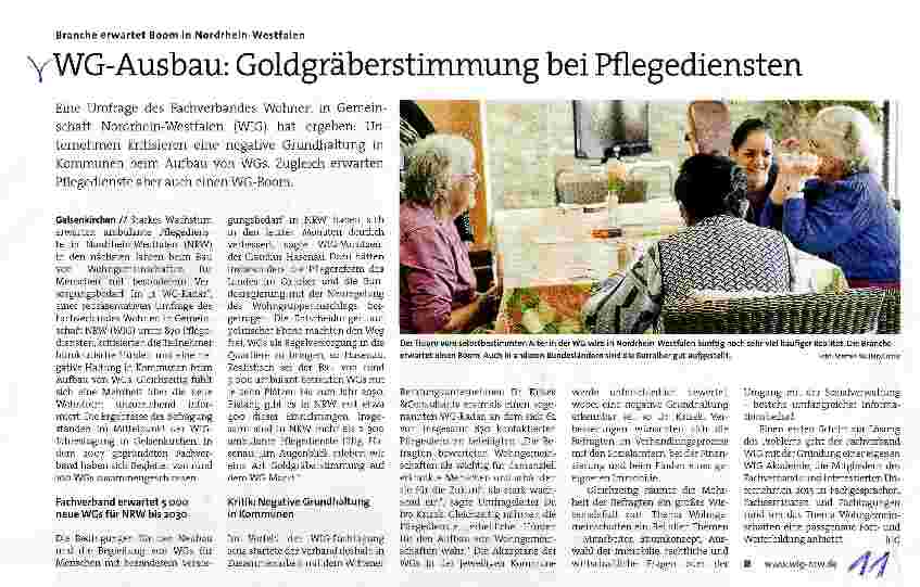 Vorschauseite 1: WG-Ausbau: Goldgräberstimmung bei Pflegediensten