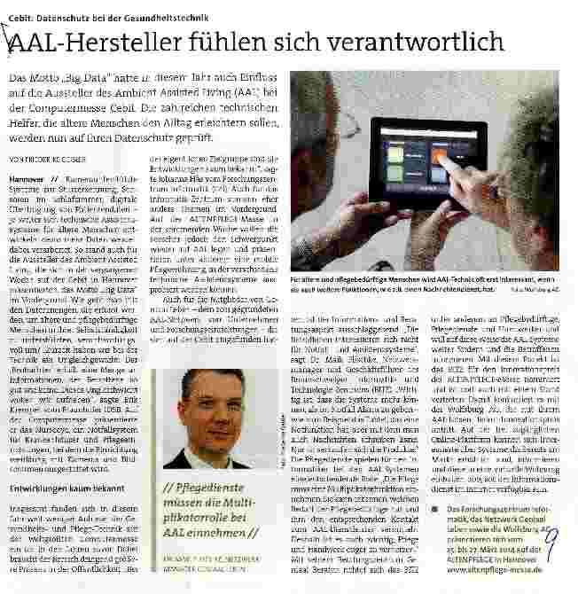 Vorschauseite 1: AAL-Hersteller fühlen sich verantwortlich