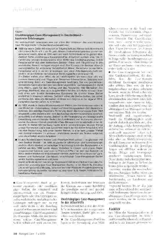 Vorschauseite 2: Case-Management In der Altenhilfe