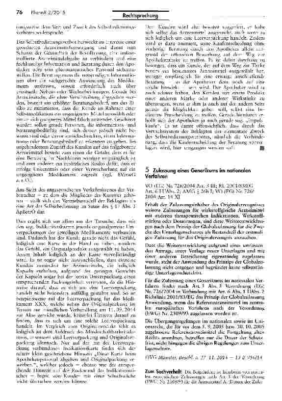 Vorschauseite 3: Kein Indikationstisch für OTC-Arzneimittel ApBetrO § 17 III