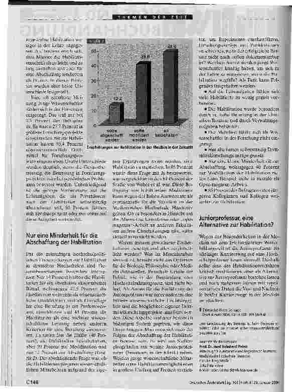 Vorschauseite 2: Habilitation in der Medizin - kein Anachronismus