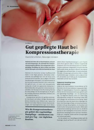Vorschauseite 1: Gut gepflegte Haut bei Kompressionstherapie Elastizität erhöhen, Reizungen mindern