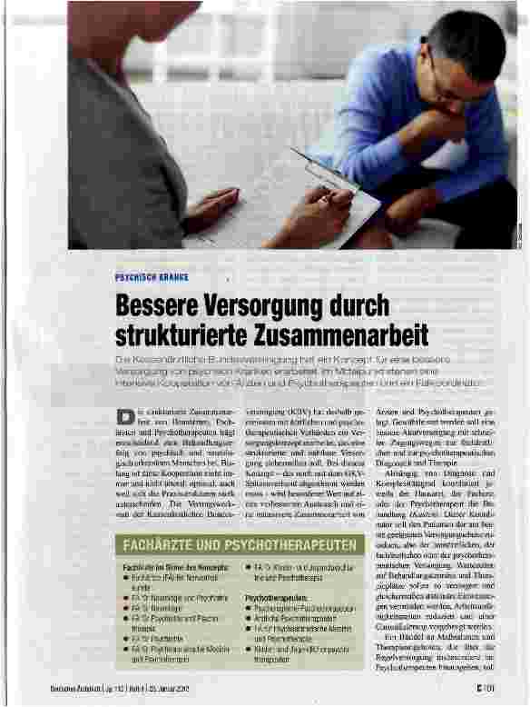 Vorschauseite 1: Bessere Versorgung durch strukturierte Zusammenarbeit