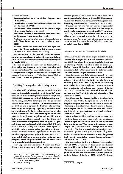 Vorschauseite 2: Hinter der Glasscheibe Dissoziation als mentaler „Shutdown“ und Überlebens reaktion bei extremem Stress