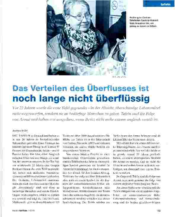 Vorschauseite 1: Das Verteilen des Überflusses ist noch lange nicht überflüssig