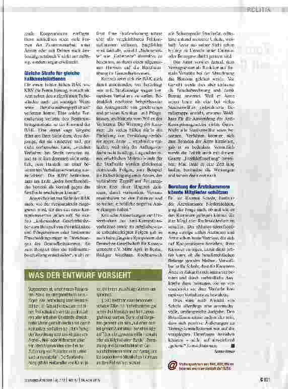 Vorschauseite 2: Es fehlt Klarheit für den ärztlichen Alltag