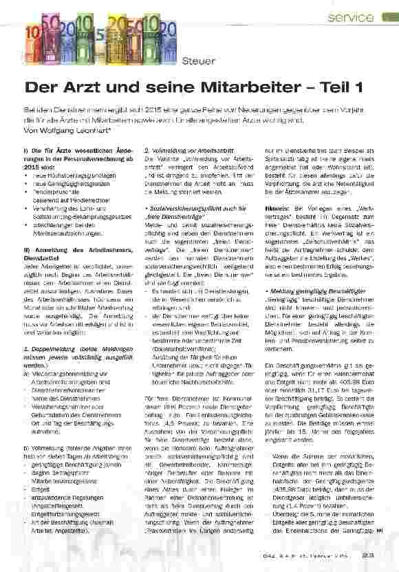 Vorschauseite 1: Der Arzt und seine Mitarbeiter - Teil 1