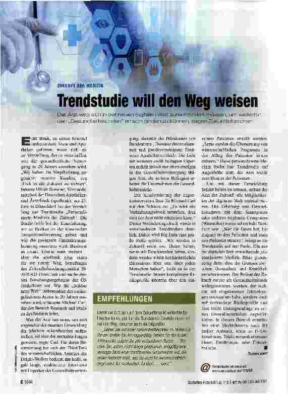 Vorschauseite 1: Trendstudie will den Weg weisen