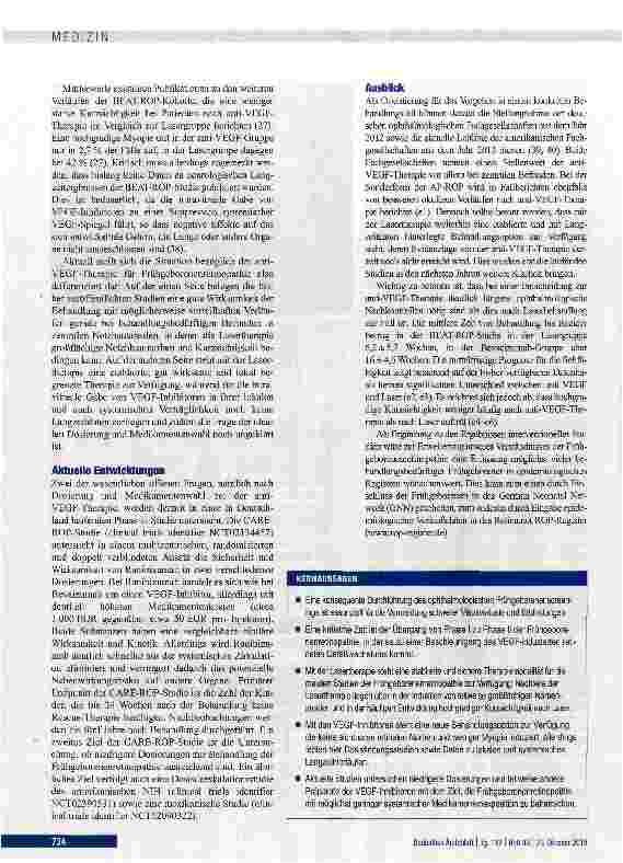 Vorschauseite 5: Screening und Behandlung der Frühgeborenenretinopathie