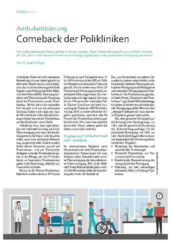 Vorschauseite 1: Ambulantisierung: Comeback der Polikliniken