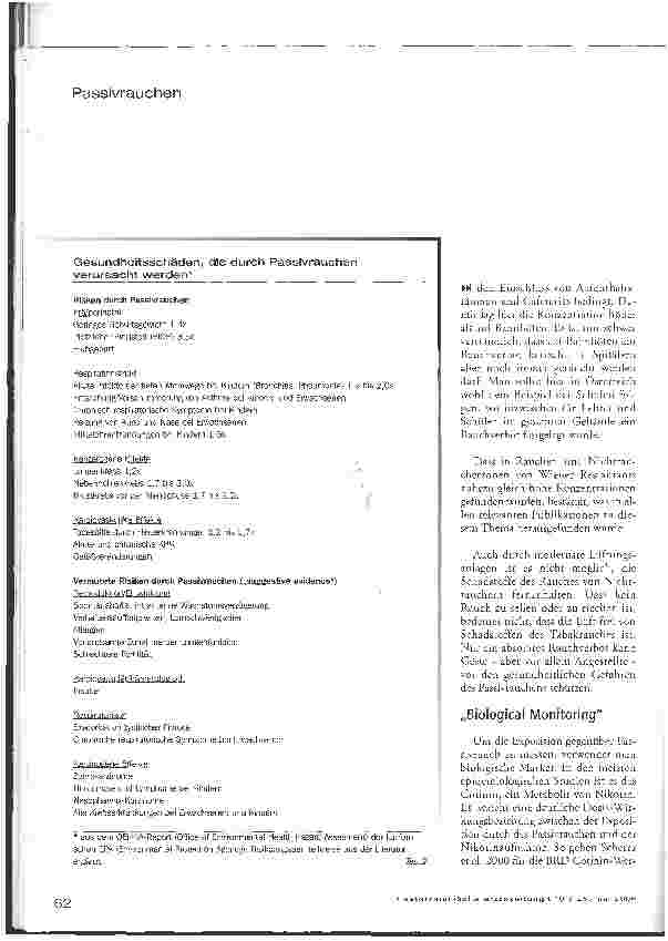 Vorschauseite 3: Passivrauchen - Tödliche Gefahr
